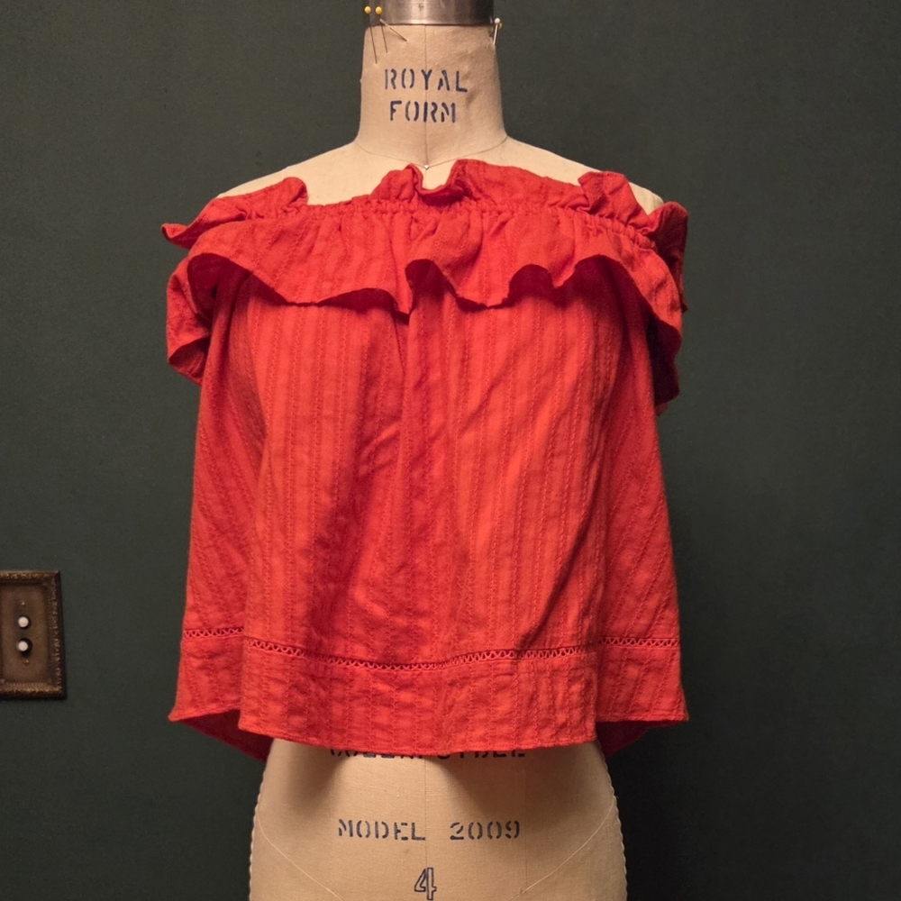 N/NICHOLAS Scarlet Ruffled Off-Shoulder Blouse